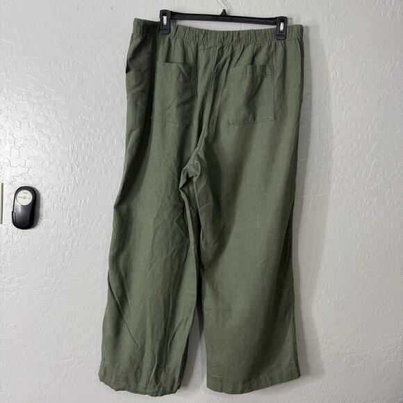 Gap Womens Pull On Wide Leg Pant, Green, XL, 744898 - Picture 2 of 5